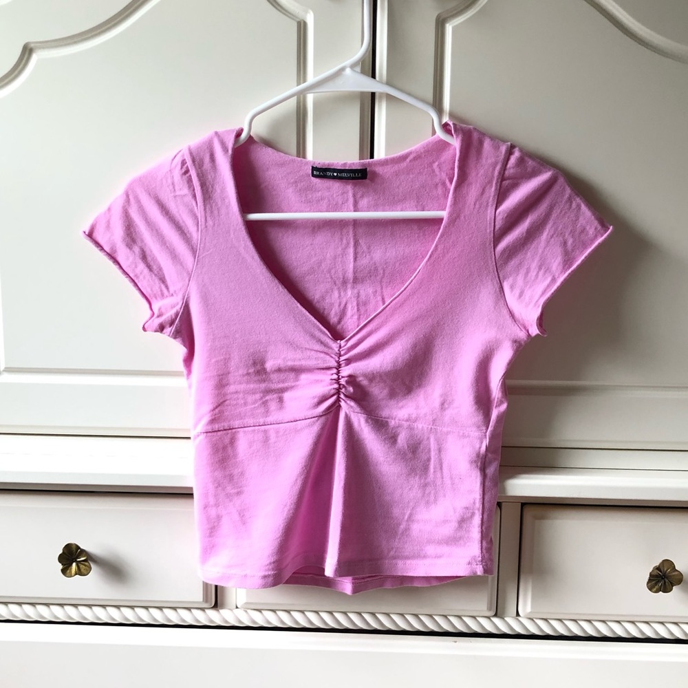 pink brandy melville gina top